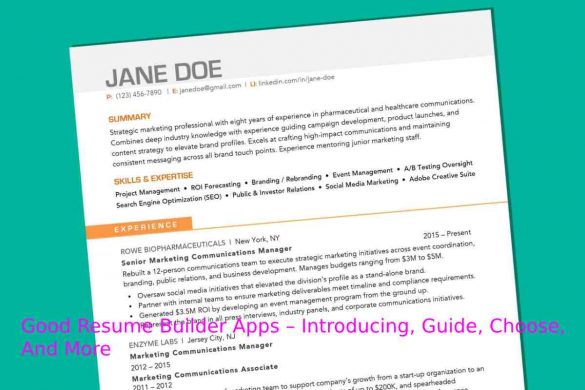 Good Resume Builder Apps