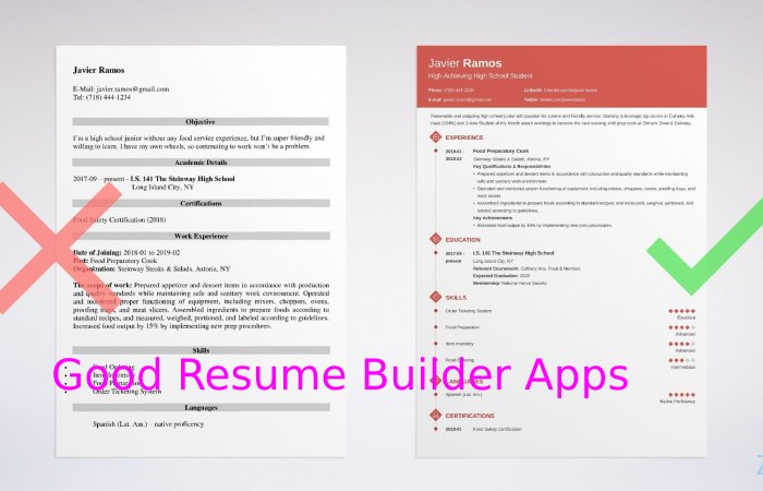 Good Resume Builder Apps 