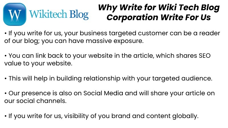 Why Write for Wiki Tech Blog – Corporation Write For Us