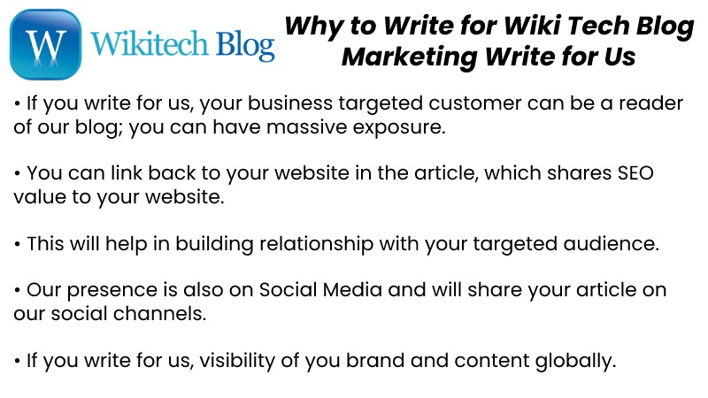 Why to Write for Wiki Tech Blog - Marketing Write for Us