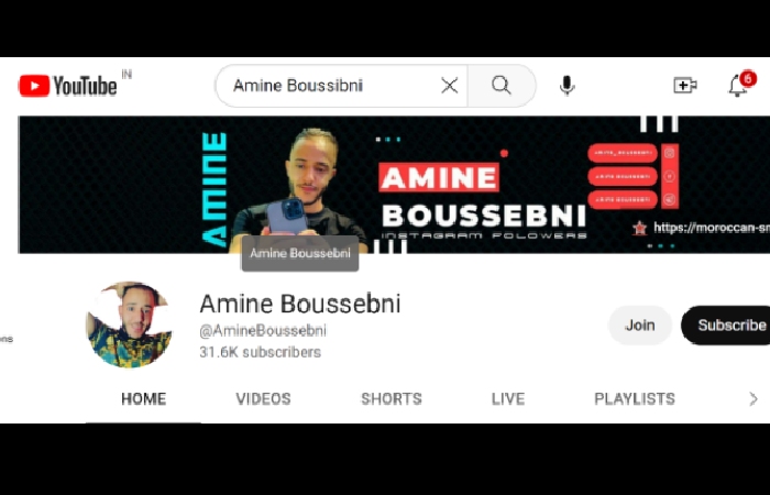 Amine Boussibni Youtube