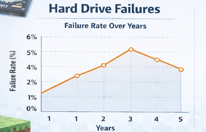 Hard Drive Failure Rate vs Years of Usage